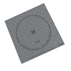 Круглые пешеходы аттестации рамки ИКМК квадрата крышки люка 125КН Б125 металла